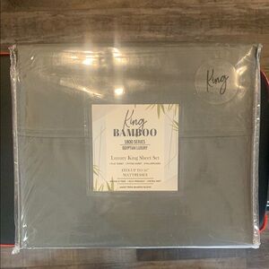 King Bamboo Gray Luxury King Sheet Set